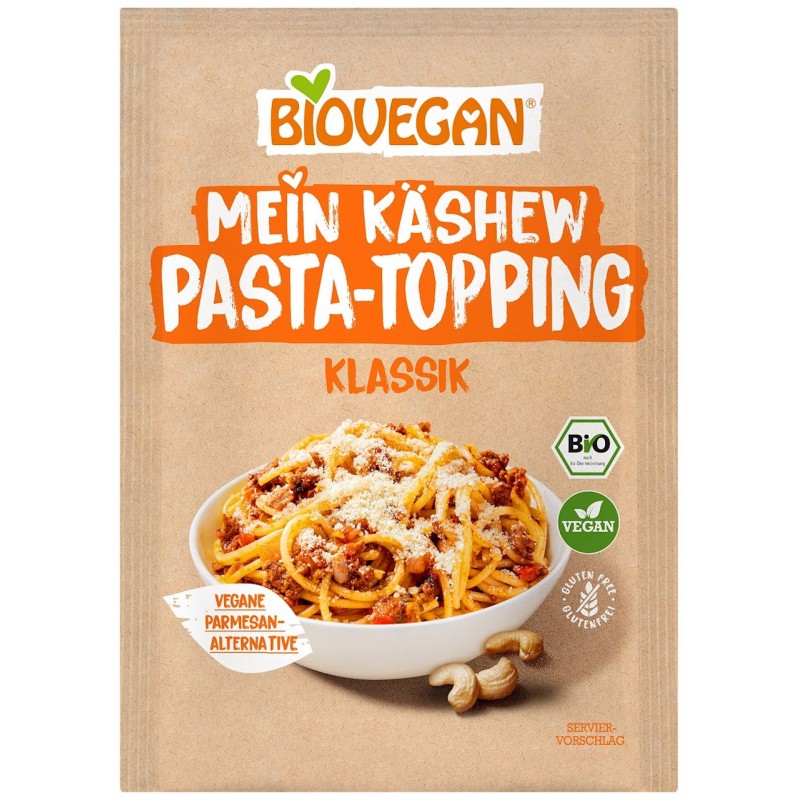 POSYPKA DO MAKARONU Z ORZECHÓW NERKOWCA KLASYCZNA BEZGLUTENOWA BIO 50 g - BIOVEGAN