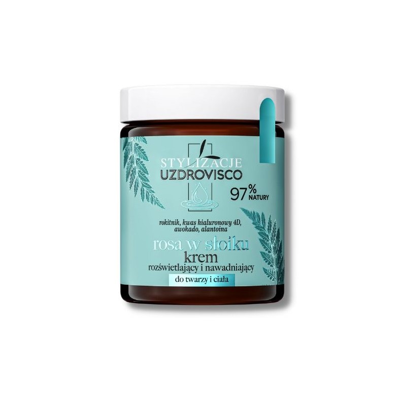KREM DO TWARZY I CIAŁA ROZŚWIETLAJĄCY I NAWADNIAJĄCY ROSA W SŁOIKU 170 ml - UZDROVISCO