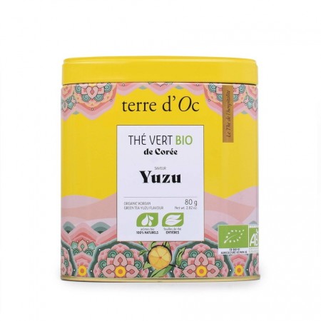 HERBATA ZIELONA YUZU BIO 80 g - TERRE D'OC