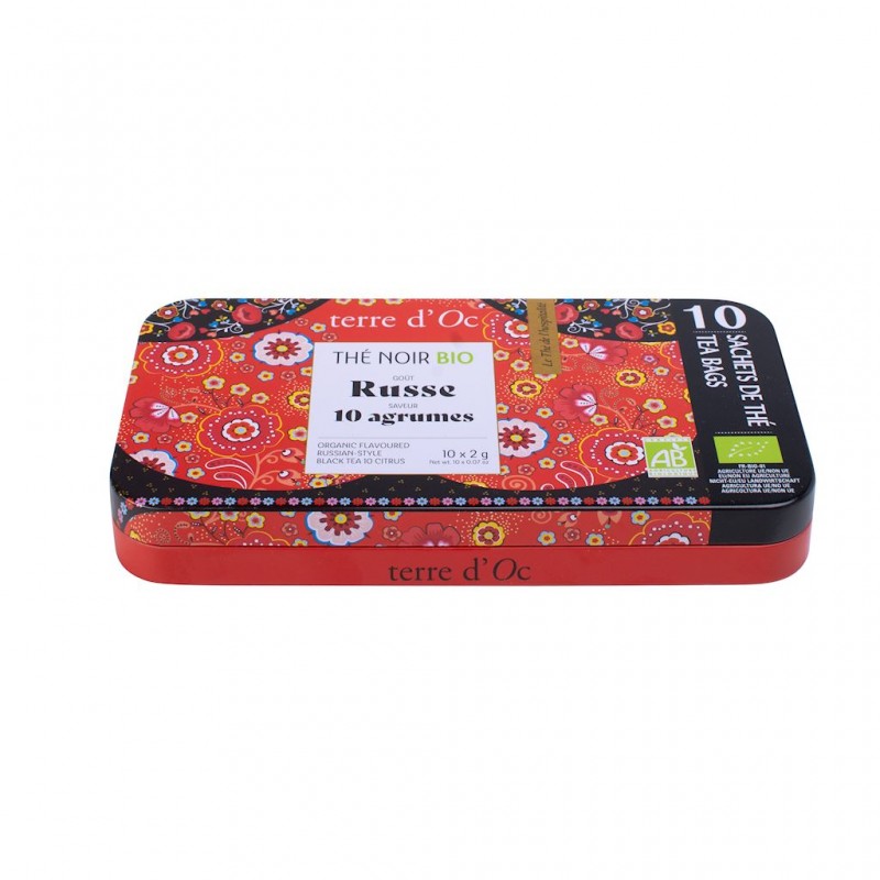 HERBATA CZARNA OWOCE CYTRUSOWE BIO (10 x 2 g) 20 g - TERRE D'OC