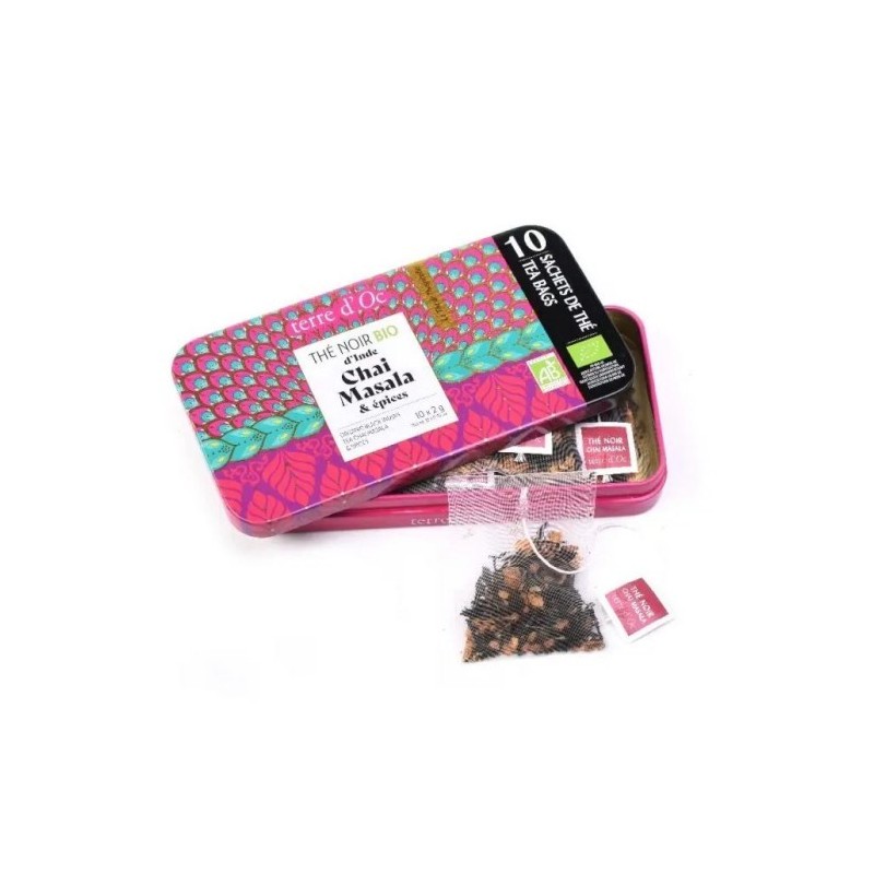 HERBATA CZARNA CHAI MASALA BIO (10 x 2 g) 20 g - TERRE D'OC