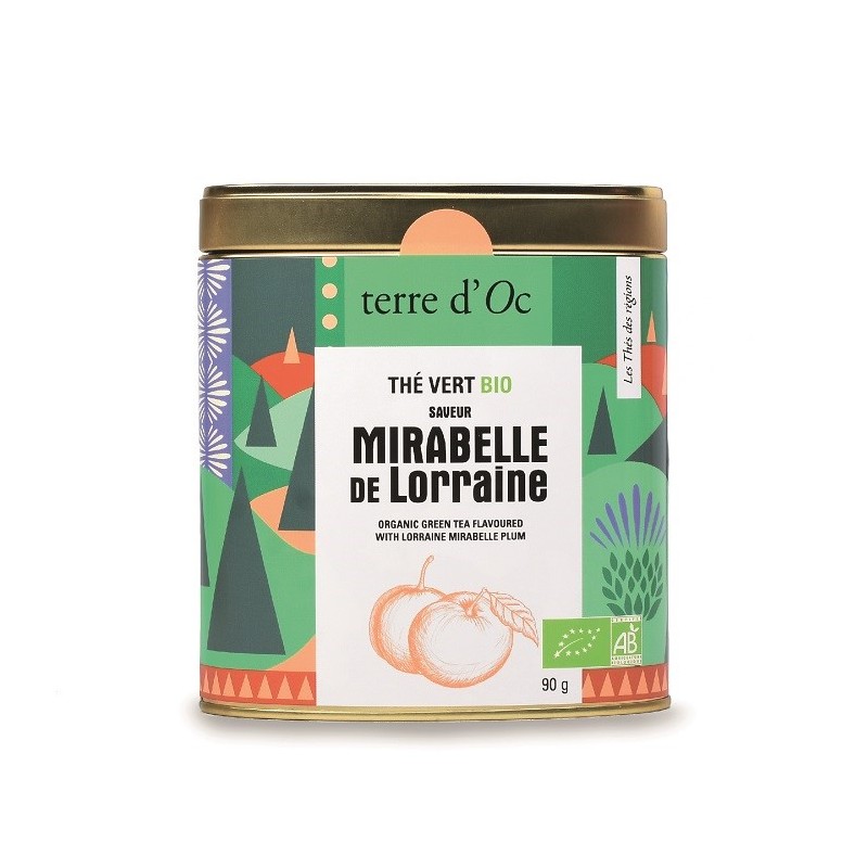 HERBATA ZIELONA MIRABELKA Z LOTARYNGII BIO 90 g - TERRE D'OC