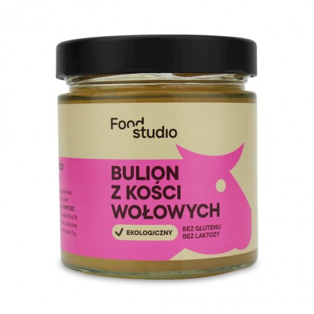 BULION Z KOŚCI WOŁOWYCH BEZGLUTENOWY BIO 350 ml - FOOD STUDIO