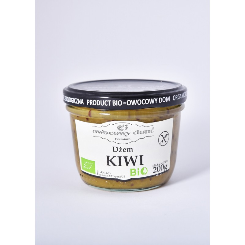 DŻEM Z MINI KIWI O OBNIŻONEJ ZAWARTOŚCI CUKRU BEZGLUTENOWY BIO 200 g - OWOCOWY DOM