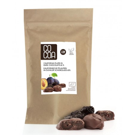 ŚLIWKI KALIFORNIJSKIE W CZEKOLADZIE CIEMNEJ BIO 200 g - COCOA