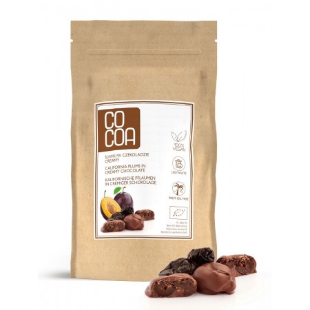 ŚLIWKI KALIFORNIJSKIE W CZEKOLADZIE CREAMY BIO 200 g - COCOA