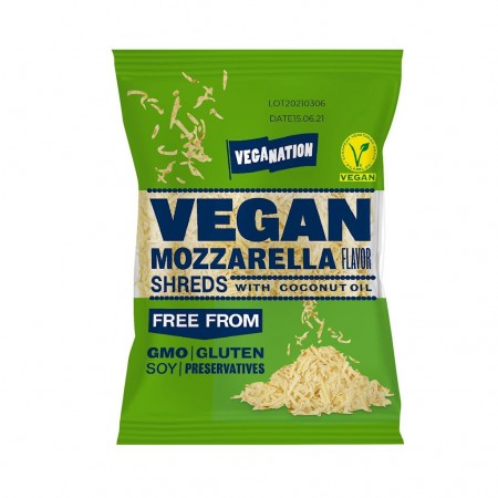 WEGAŃSKI PRODUKT O SMAKU MOZZARELLI TARTY BEZGLUTENOWY 150 g - VEGANATION