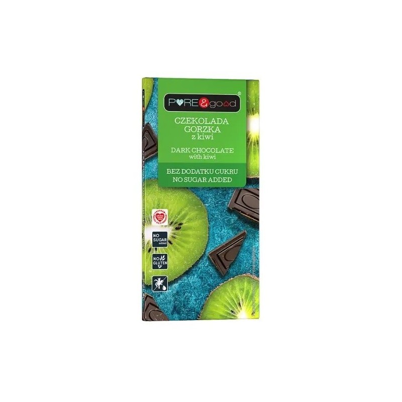 Czekolada gorzka z kiwi B/C 75g
