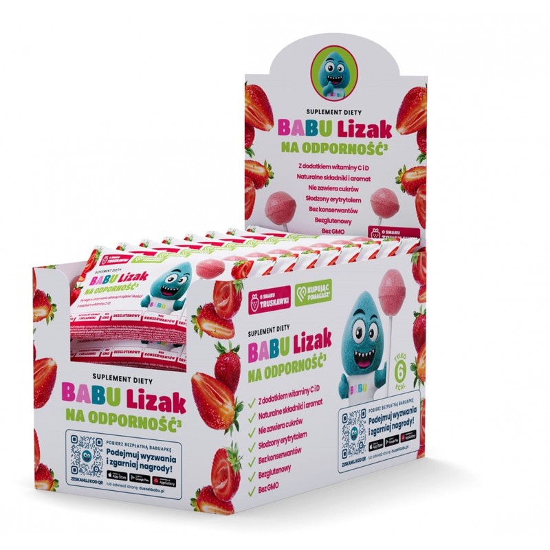 BABU Lizak  na odporność 6 g (SPRZEDAŻ NA OPAKOWANIA ZBIORCZE)
