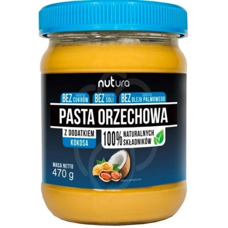 Pasta orzechowa z dodatkiem kokosa 470 g