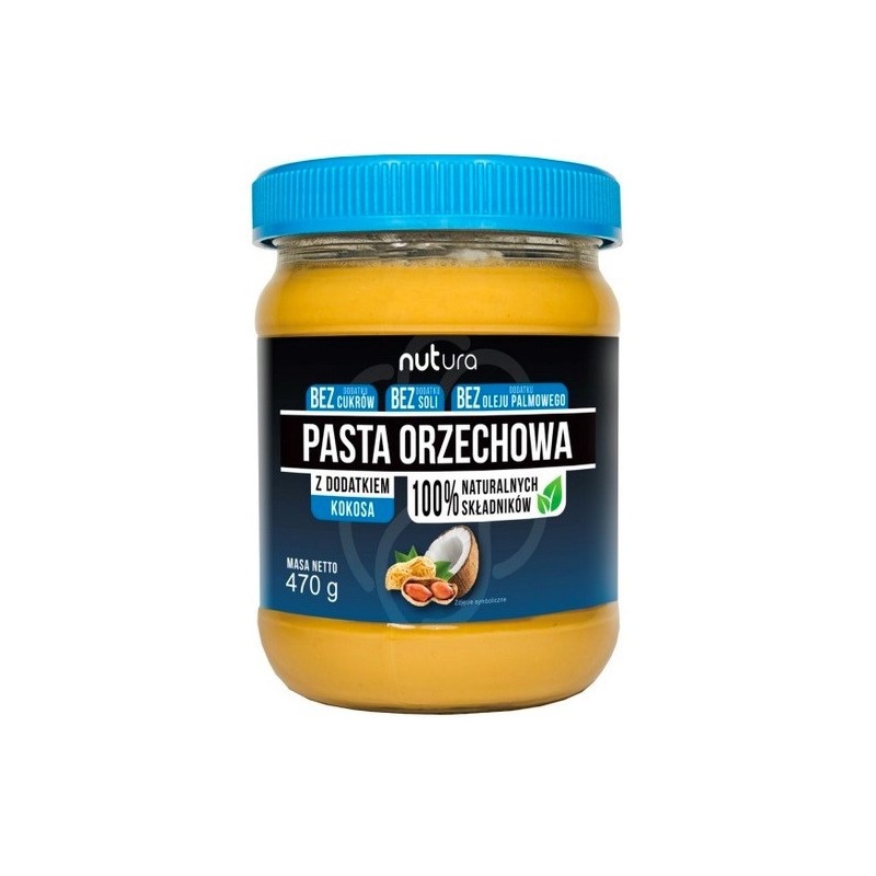 Pasta orzechowa z dodatkiem kokosa 470 g