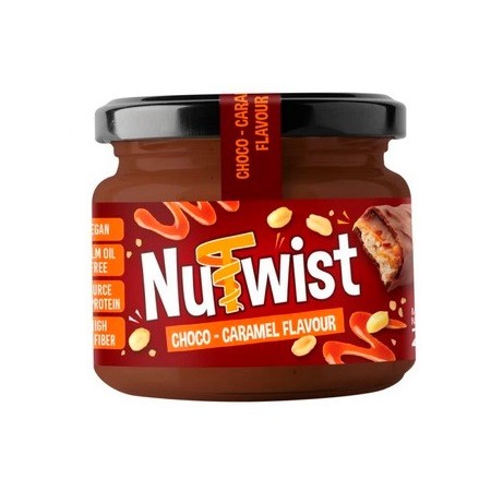 Nutwist - Krem orzechowy o smaku batonika czekoladowo-karmelowego z kawałkami prażonych orzeszków ziemnych 250g