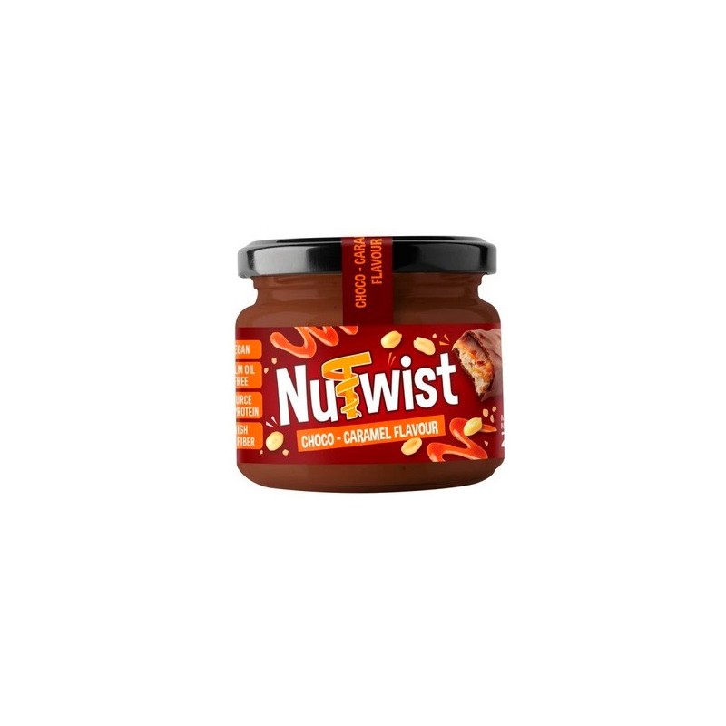 Nutwist - Krem orzechowy o smaku batonika czekoladowo-karmelowego z kawałkami prażonych orzeszków ziemnych 250g