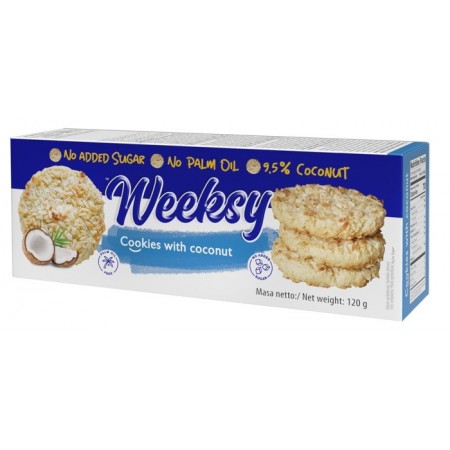 Kruche ciasteczka kokosowe B/C 120g