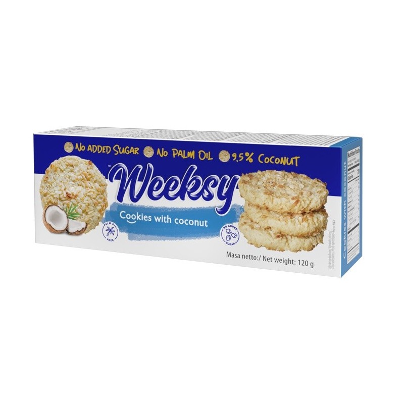 Kruche ciasteczka kokosowe B/C 120g