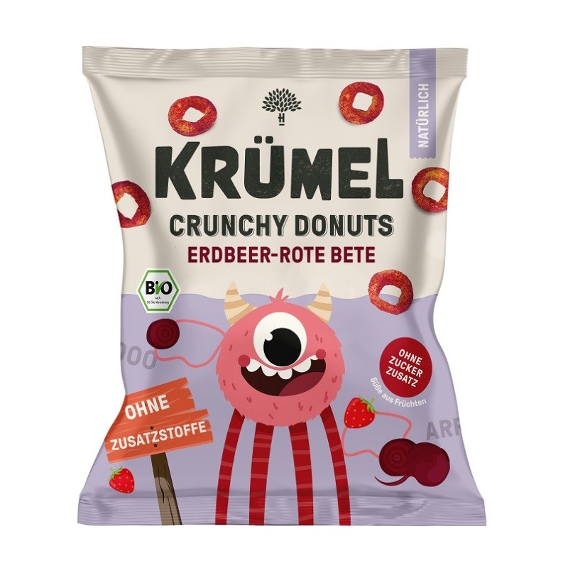 Chrupki kółeczka dla dzieci truskawka-burak BIO 20 g