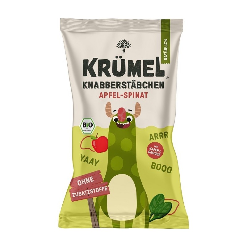 Paluszki dla dzieci jabłko-szpinak BIO 60 g