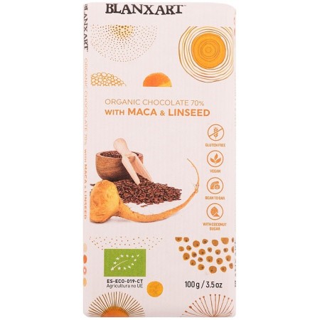 Czekolada gorzka 70% z maca i siemieniem lnianym BEZGL. BIO 100 g
