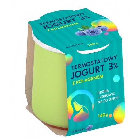 Jogurt Termostatowy  z kolagenem Jagodowy 3% 140 g