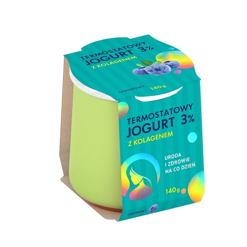 Jogurt Termostatowy  z kolagenem Jagodowy 3% 140 g
