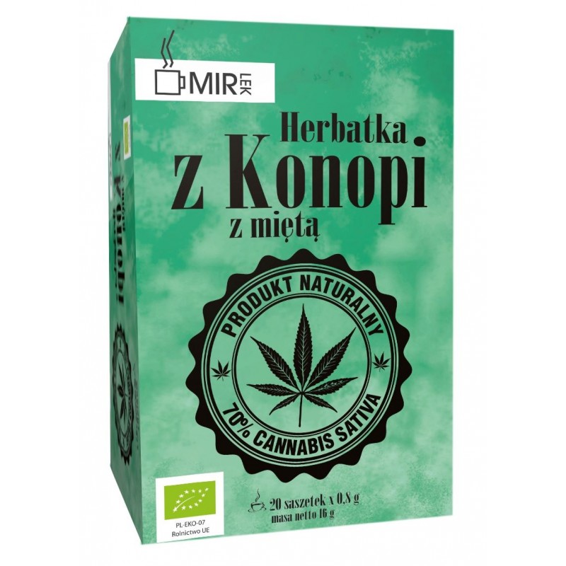 HERBATKA Z KONOPI Z MIĘTĄ BIO (20 x 0,8 g) 16 g - MIR-LEK