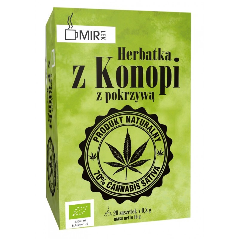 HERBATKA Z KONOPI Z POKRZYWĄ BIO (20 x 0,8 g) 16 g - MIR-LEK