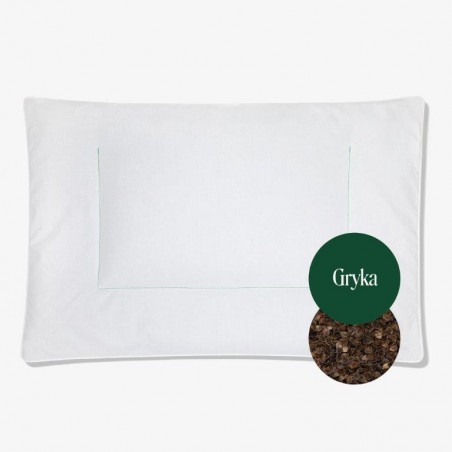 PODUSZKA DO SPANIA Z ŁUSKĄ GRYKI DLA DZIECI 1 - 4  LAT BIAŁA (40 x 60 cm) - PLANTULE PILLOWS