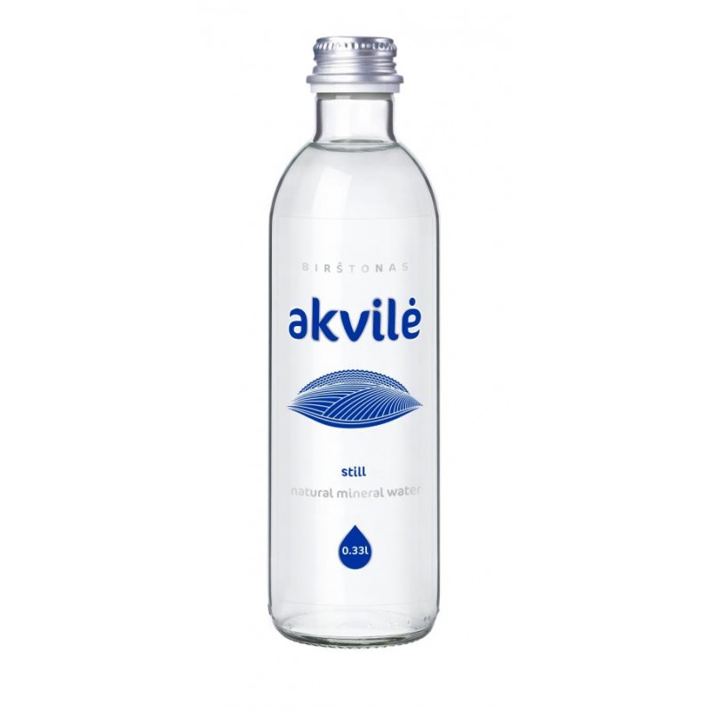 NATURALNA WODA MINERALNA NIEGAZOWANA 330 ml (SZKŁO) - AKVILE