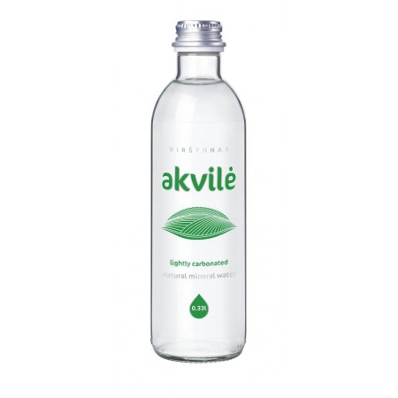 NATURALNA WODA MINERALNA LEKKO GAZOWANA 330 ml (SZKŁO) - AKVILE
