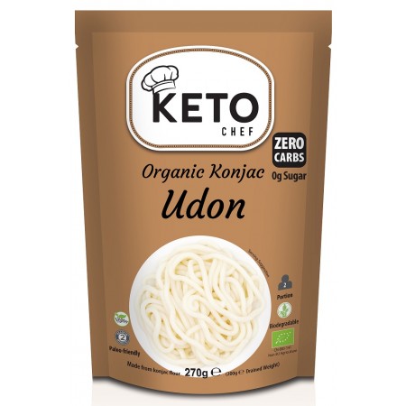 MAKARON KETO (KONJAC TYPU NOODLE UDON) BEZGLUTENOWY BIO 270 g - KETO CHEF (BETTER THAN FOODS)