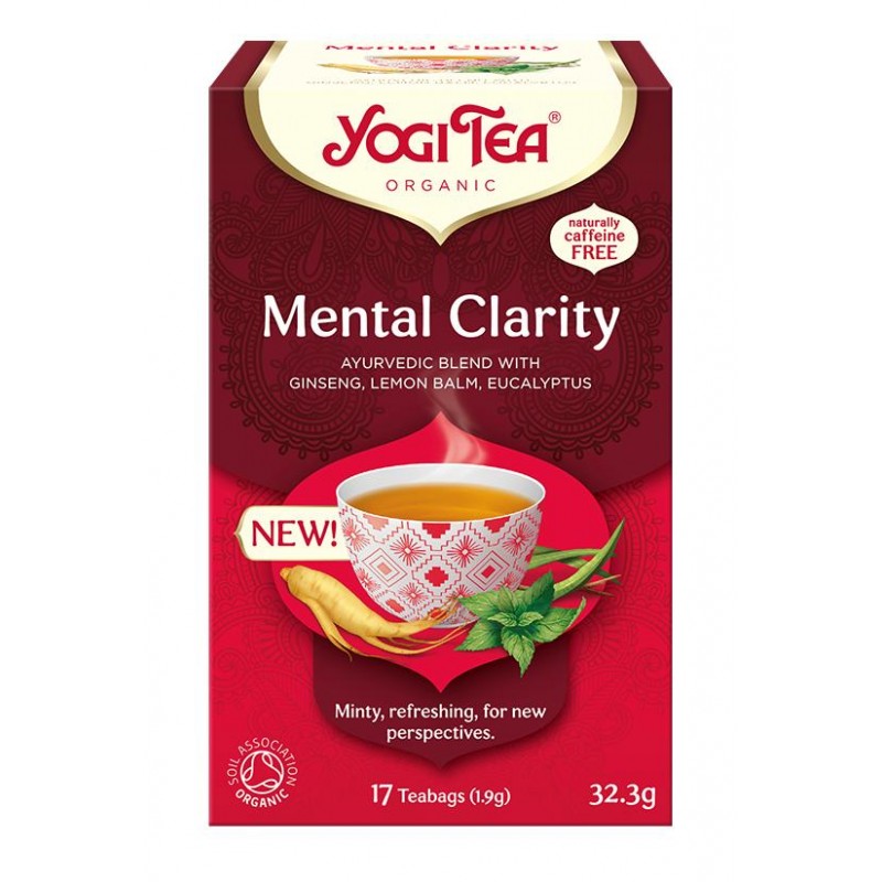 HERBATKA AJURWEDYJSKA JASNOŚĆ UMYSŁU (MENTAL CLARITY) BIO (17 x 1,9 g) 32,3 g - YOGI TEA