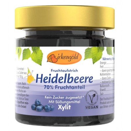 MUS BORÓWKOWY BEZ DODATKU CUKRU 200 g - BIRKENGOLD