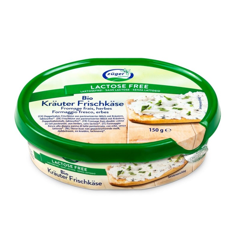 SEREK ŚMIETANKOWY ZIOŁOWY O OBNIŻONEJ ZAWARTOŚCI LAKTOZY BIO 150 g - ZUGER