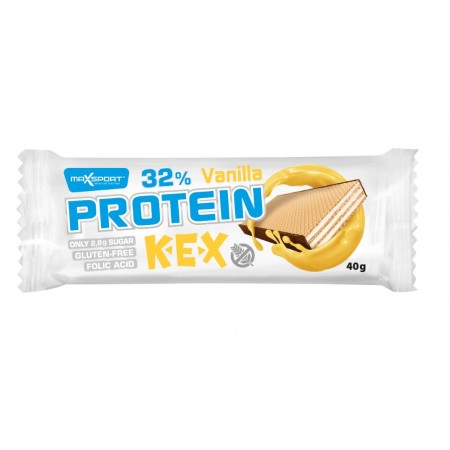 WAFELEK PROTEINOWY Z KREMEM O SMAKU WANILIOWYM W POLEWIE KAKAOWEJ BEZGLUTENOWY 40 g - MAXSPORT