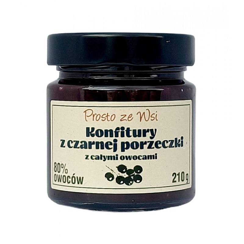 KONFITURA EKSTRA Z CZARNEJ PORZECZKI Z CAŁYMI OWOCAMI 210 g - PROSTO ZE WSI