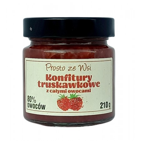 KONFITURA EKSTRA Z TRUSKAWEK Z CAŁYMI OWOCAMI 210 g - PROSTO ZE WSI