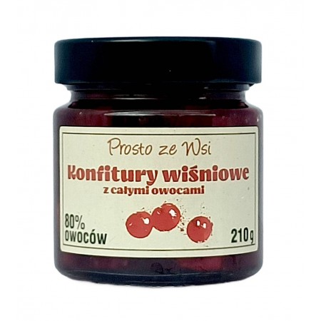 KONFITURA EKSTRA Z WIŚNI Z CAŁYMI OWOCAMI 210 g - PROSTO ZE WSI
