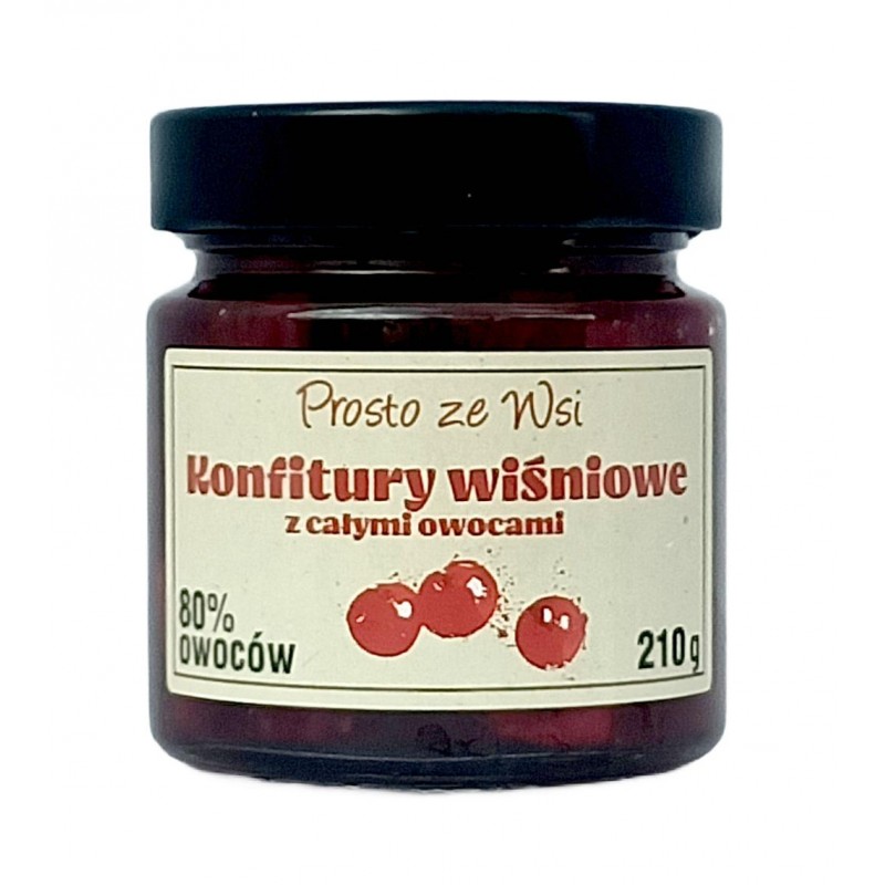 KONFITURA EKSTRA Z WIŚNI Z CAŁYMI OWOCAMI 210 g - PROSTO ZE WSI