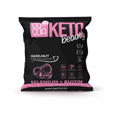 ORZECHY LASKOWE W KETO CZEKOLADZIE CIEMNEJ BEAUTY 70 g - COCOA