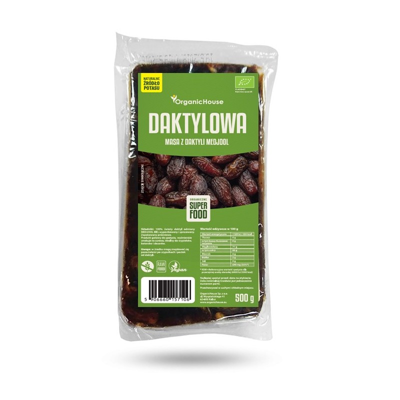 MASA DAKTYLOWA BEZGLUTENOWA BIO 500 g - ORGANIC HOUSE