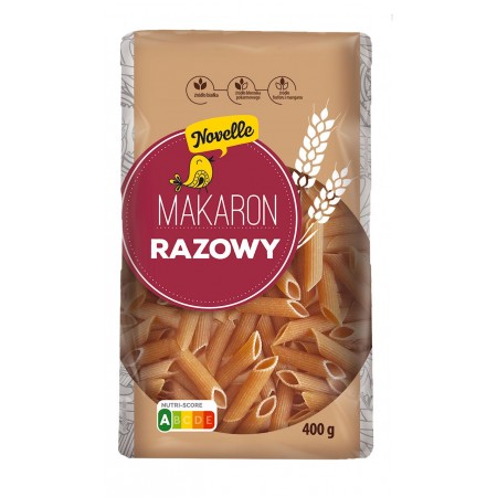 MAKARON (SEMOLINOWY RAZOWY) PENNE 400 g - NOVELLE