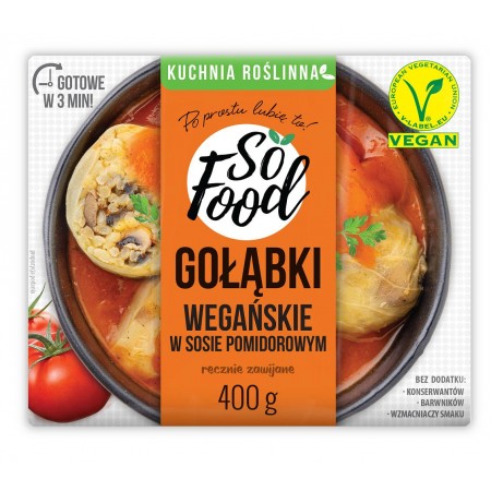 GOŁĄBKI WEGAŃSKIE W SOSIE POMIDOROWYM 400 g - SO FOOD