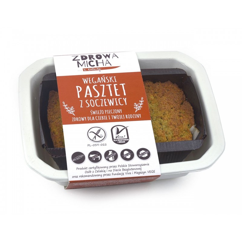 PASZTET Z SOCZEWICY BEZGLUTENOWY 200 g - ZDROWA MICHA (NA ZAMÓWIENIE)