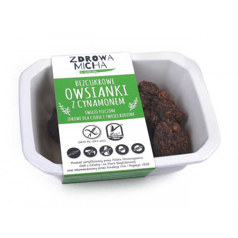 OWSIANKI Z CYNAMONEM BEZ DODATKU CUKRU BEZGLUTENOWE 120 g - ZDROWA MICHA (NA ZAMÓWIENIE)