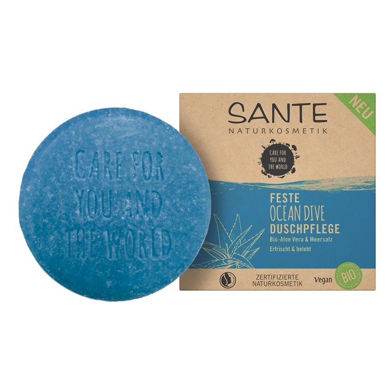 MYDŁO W KOSTCE DO CIAŁA ALOES I SÓL MORSKA OCEAN DIVE ECO 80 g - SANTE