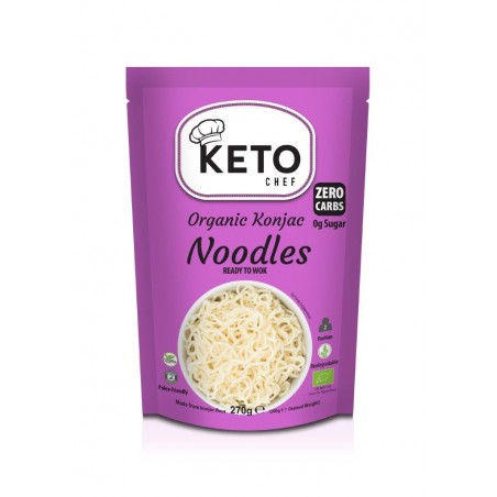 MAKARON KETO (KONJAC TYPU NOODLE GOTOWY NA WOKA) BEZGLUTENOWY BIO 270 g - KETO CHEF (BETTER THAN FOODS)