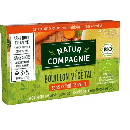 BULION - KOSTKI WARZYWNE BEZ DODATKU DROŻDŻY BIO (8 x 10,5 g) 84 g - NATUR COMPAGNIE