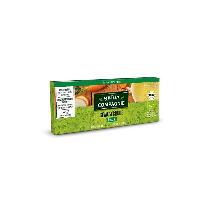BULION - KOSTKI WARZYWNE BEZ DODATKU CUKRÓW BIO (12 x 10,5 g) 126 g - NATUR COMPAGNIE