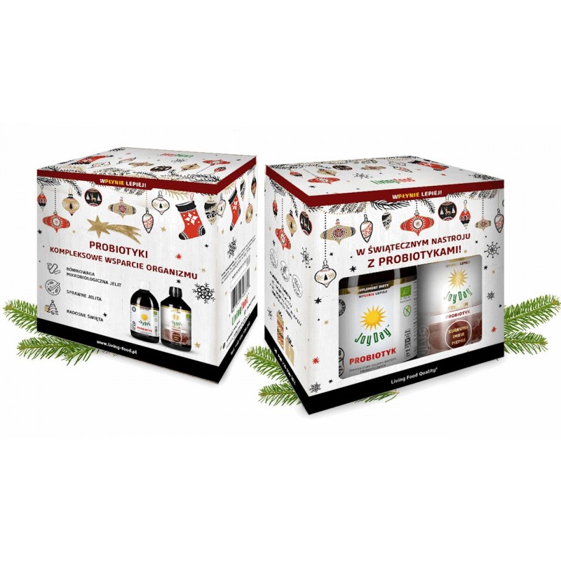 ZESTAW PREZENTOWY PROBIOTYCZNY BEZGLUTENOWY BIO (2 x 500 ml) 1000 ml - JOY DAY (PRODUKT SEZONOWY)
