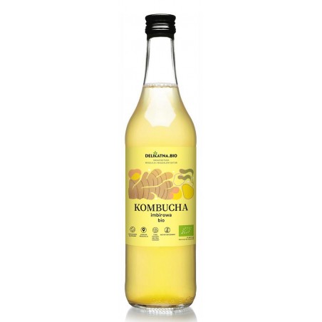 KOMBUCHA IMBIROWA BIO 500 ml - DELIKATNA (ZAKWASOWNIA)